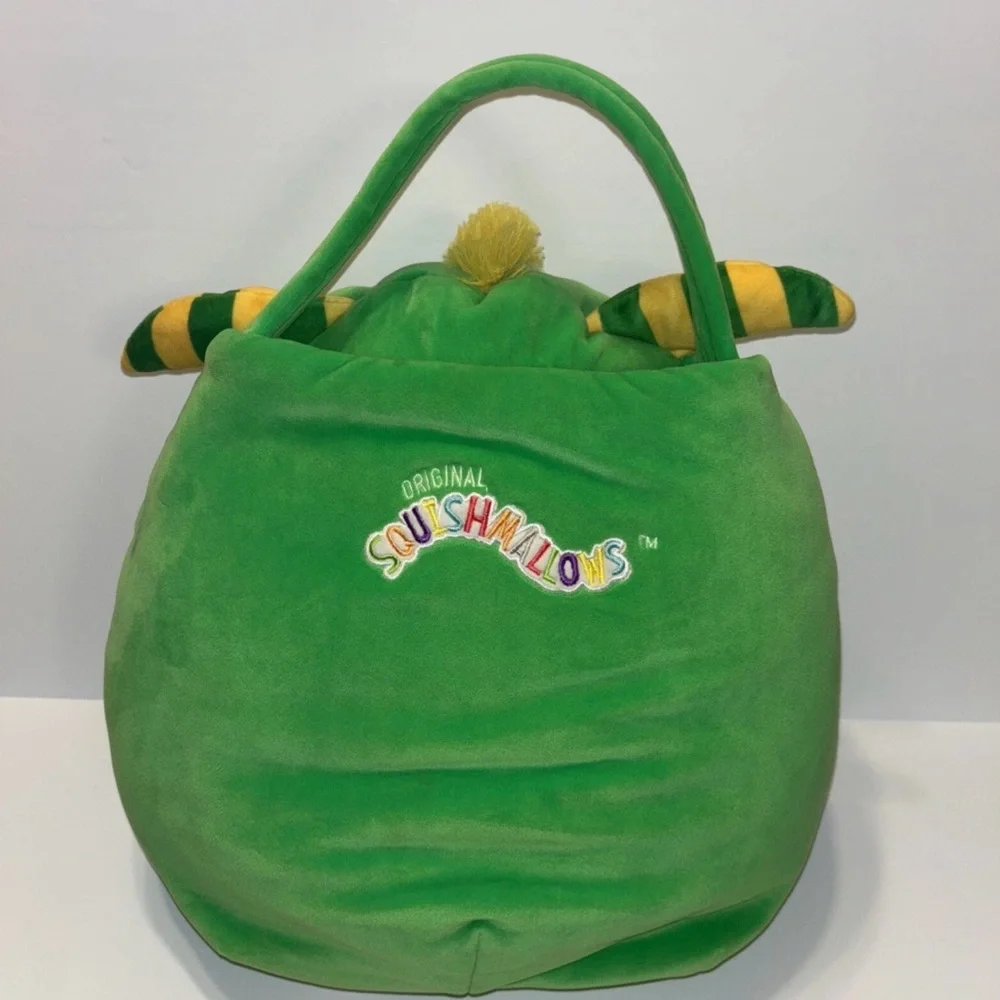 Squishmallow Callum Green Monster‎ Large Halloween Treat Pail 16”